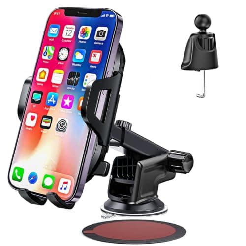 Car Phone Holder for Samsung Galaxy S23 S21 S22 S20 S24 Plus Ultra FE S10,A36 A26 5G A23 A33 A34 A15 A34 A14 5G A03 A03S A04S,Xiaomi 12 13,Redmi Note 11,3 in 1 Car Mount Air Vent/Dashboard/Windscreen