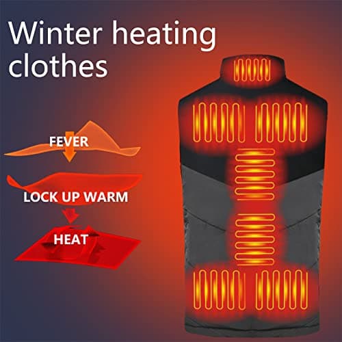Cycling Jacket with USB Port for Men Women Outdoor Winter Thermal Insulated Windproof Breathable Reflective Lightweight Packable Sweat-Wicking Base Layer (Grey, L) — view 3