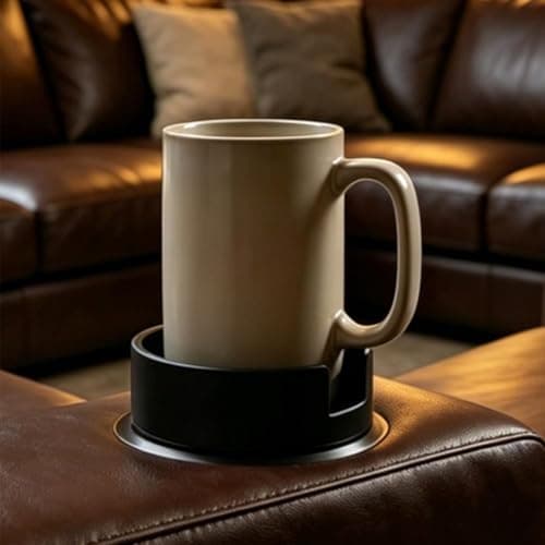Universal Couch Cup Holder Adapter Insert,2pcs Sofa Cup Holder Adapter Expandable Sofa Part,Suitable for Mugs and Wine Glasses,Cups Holders for Mugs Tumblers Bottles,Spill Free Drink Storage for Sofa — view 2