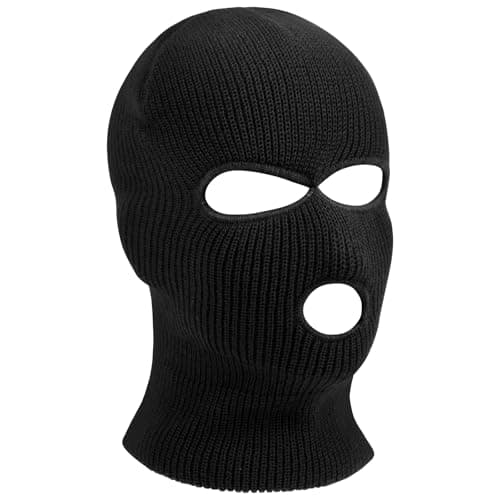 HAGOT 3 Hole Full Face Balaclava, Winter Knitted Balaclava, Ski Face Cover Unisex, Full Facecover for Outdoor Sports
