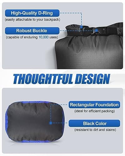 Victoper Waterproof Dry Bag Set 5Pcs, Lightweight Large Capacity Ripstop Dry Bags Waterproof in 3L 5L 10L 15L 20L Organizer Storage Bags for Outdoor Hiking Camping Fishing Cycling (Dry Bag 5PCS) — view 3
