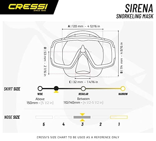 Cressi Sirena & Island 2.0 Snorkel Set - Wide-View Snorkelling Mask Combo Set - One Size, Unisex - Black/Black - Unisex — view 5