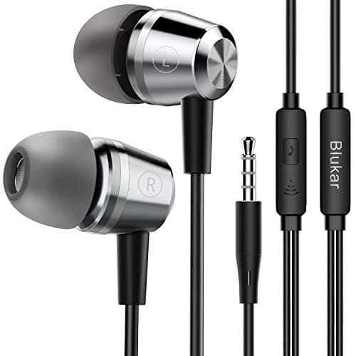 Blukar Earphones, In-Ear Headphones Earphones High Sensitivity Microphone
