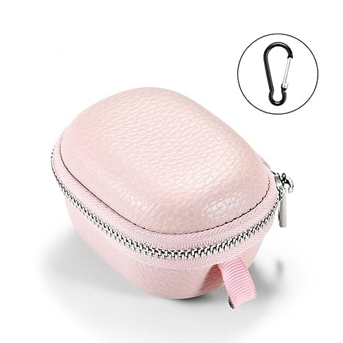 Dwdzey Electric Shaver Case, Protective Travel Case for Skyworth Yuanshi Electric Shaver, Pink, Patterned Fabric, Buckle Closure, Spinner Wheel — view 3