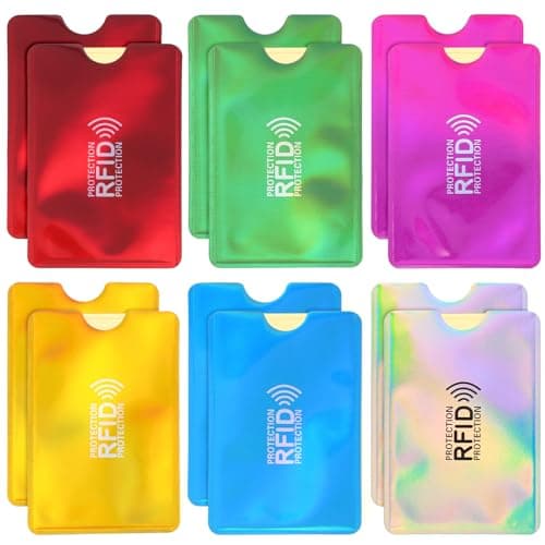 Sorcristy RFID Blocking Sleeves Set, Aluminum Foil Slim Design (12)