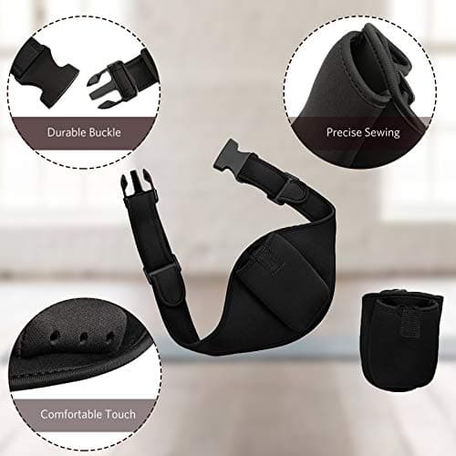 Microphone Belt with Anti Drop Strap, Neoprene Microphone Carry Bag, Adjustable Sweat Absorbing Belt Pouch for Vertical Microphone Fitness Teacher Speaker Theatre, Black, Microphone Belt — view 6