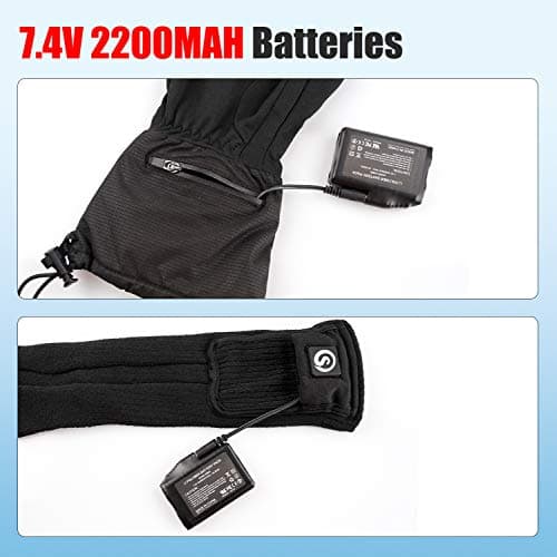 SNOW DEER Heated Gloves Heated Socks Rechargeable Lithium Polymer Batteries 7.4V 2200MAH — view 3