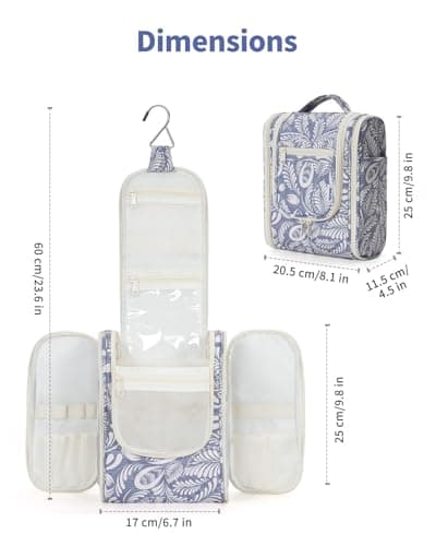 Narwey Hanging Toiletry Bags for Women, Travel Wash Bag for Toiletries — view 6