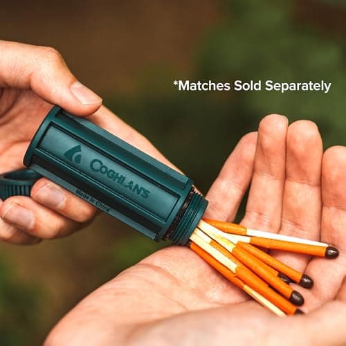 Coghlan's Waterproof Match Box - Durable Outdoor Camping Gear, Essential Survival Kit Accessory, Screw-Top Lid, Compact and Portable Fire Starter Tool for Backpacking, Hiking, Emergency Preparedness — view 5