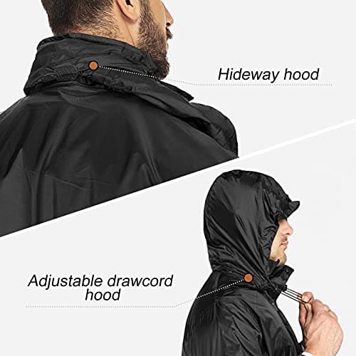 33,000ft Men's Waterproof Rainsuit Packable Rain Set with Reflective Strips — view 5