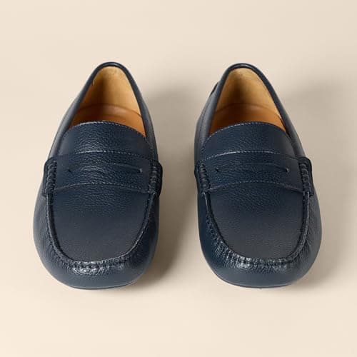 Amazon Essentials Men's Casual Driving Moccasin Loafers, Navy Faux Leather, 10 UK — view 3