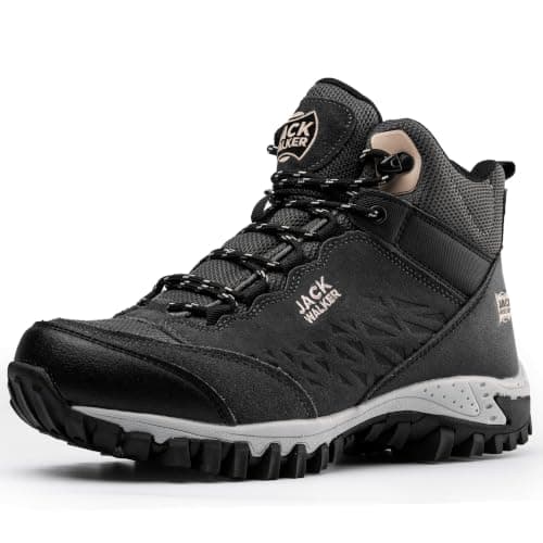 Jack Walker JW2005 Women's Waterproof Suede Hiking Boots, 7 UK Rose Gold