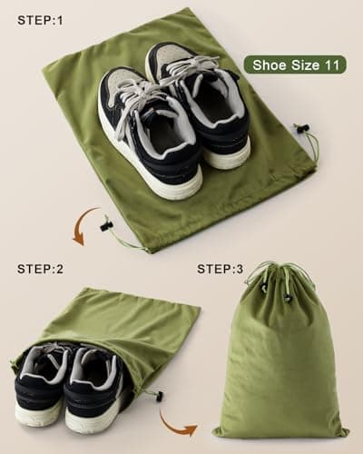 Julai Travel Shoe Bags, Velvet Drawstring Shoe Bags — view 2