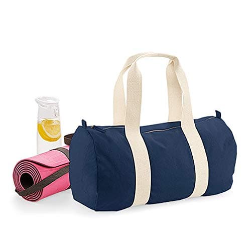 Personalised Footballer Bag Gift, Best Football Player Gift, Football Game Gift, Barrel Bag, Holdall Zip Sports Duffle Bag. (French Navy) — view 3