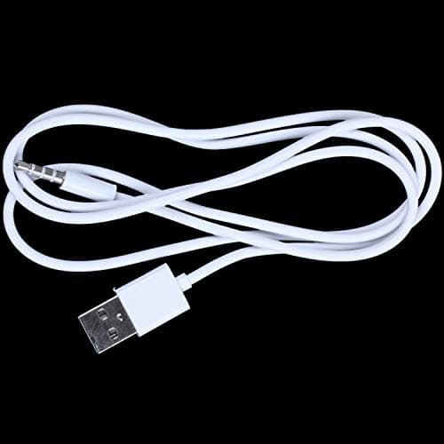 Turozen Audio Cable 3.5mm AUX to USB 2.0 Adapter Charging Cable 1m Cream — view 3
