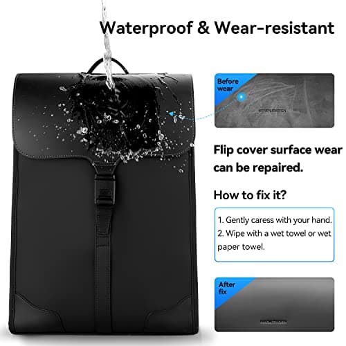 MARK RYDEN 15.6 Inch Leather backpack Mens with High-Tech Magnetic Snails — view 5