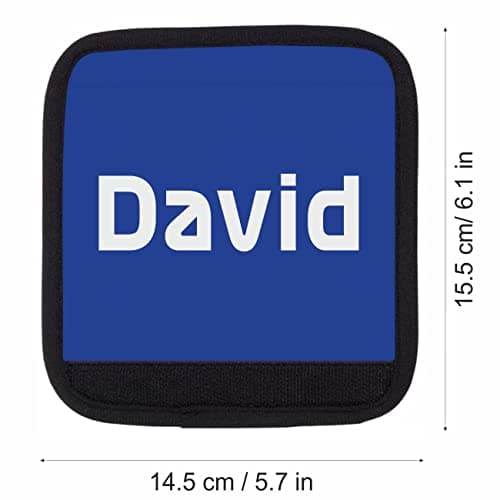 Luggage Handle Wrap/Cover for Suitcase/bags Grip/Case Identifier perfect for travel Neoprene Wrap printed with name Luggage Tag (Navy Blue, Single Strap) — view 5