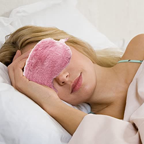 3Pack Silk Sleeping Masks for Women, Blackout Sleep Eye Mask, Soft Night Mask, Fluffy Eye Covers with Travel Pouch, Sleep Blindfold for Women Kids(Pink/Purple/Grey/Burgundy) — view 6