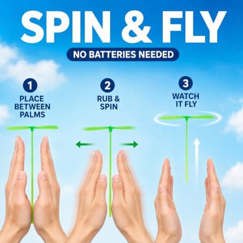 Hand Rub Flying Propellers 15 Pcs - Retro Bamboo Dragonfly Activity Props — view 4