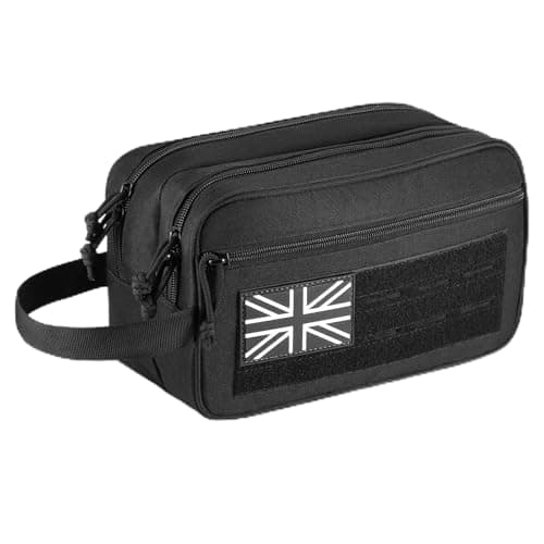 Zocipro Tactical Toiletry Bag for Men with Molle System & Wet Pocket