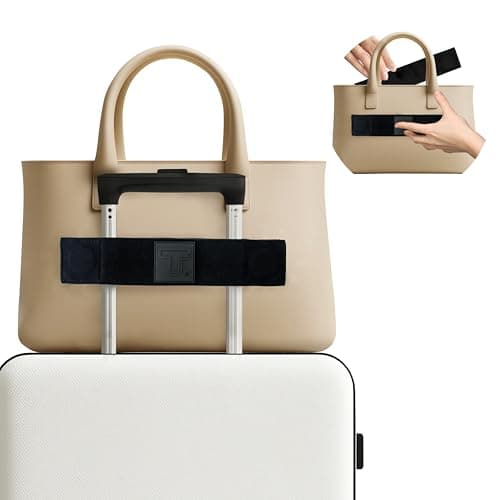 Trolley Strap - Easily Secure Your Bag to Your Luggage, Lower Stress During Travel, Travel Convenience (Black on Black)