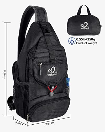 Waterfly Packable Small Crossbody Sling Backpack Foldable Chest Bag — view 2