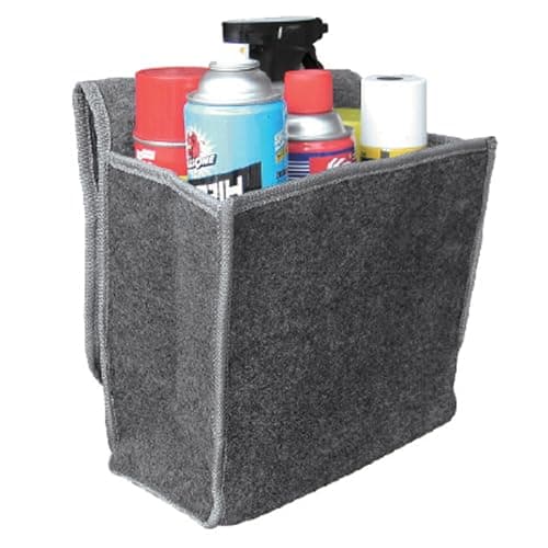 Sakura Small Flip-Top Boot Organiser for Cars and Other Vehicles SS5232 – Dark Grey Carpet Material, Hook and Loop, Carry Handle, 29 x 15 x 30 cm — view 3