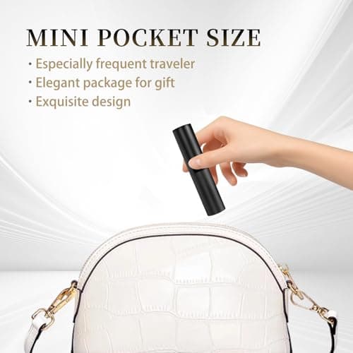 szyanlai Portable Perfume Atomiser Refillable - 5ml Empty Travel Perfume Bottle, Nano Mist, Leaking Proof, Bottom Pump without Funnel, Luxurious Mini women and men (Black) — view 5