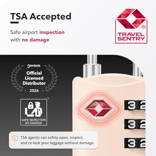 NovLock Suitcase Padlocks, TSA Approved Luggage Locks, Travel Padlocks — view 2