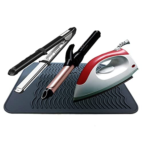 Lessmon Heat Resistant Mat for Hair Styling Tools, 9x6.5in, Black — view 6