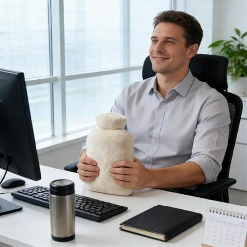 2000ml Hot Pack - Hot Water Bottle | Feet Warmer,Reusable Leak-Proof Heating, for Bedroom Living Room School Office Travel Winter Cold Weather Relief Body Hands Feet — view 3