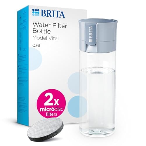 BRITA Water Filter Bottle Model Vital (600ml), 2x MicroDisc Filters