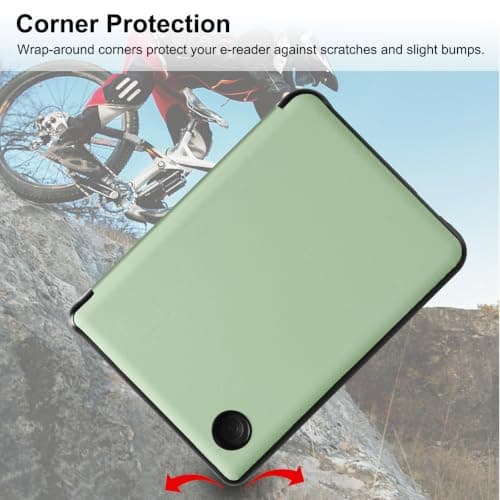 VOVIPO Slimshell Case for Kobo Clara Colour/Clara BW 2024 6" eReader,Ultra Slim Lightweight Protective Stand Cover with Auto Sleep/Wake for Kobo Clara Colour-Matcha green — view 5