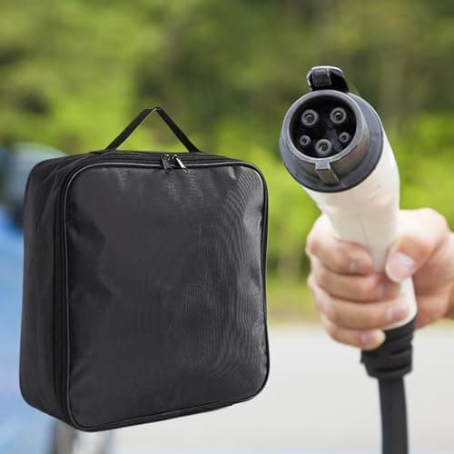 Electric Car Charger Case – Vehicle Battery Jumper Cable Bag, Portable Oxford Fabric Organizer, Secure Charger Storage Solution, Compact Automotive Equipment Carrier | Car Interior Trunk Travel Mainte — view 3