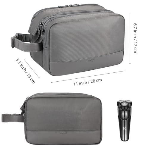Voova Hanging Travel Toiletry Bag for Men and Women, Grey — view 4