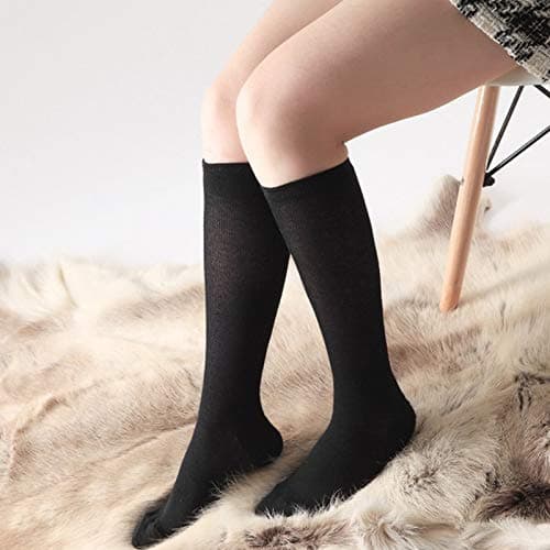 BodyPlus Compression Socks, Cushioned Athletic Ergonomic Fit for Men and Women - Knee High Ideal Socks for Flight Travel, Running, Fitness, Pregnancy, Nurses, Sports (Small - Medium, Black) — view 3