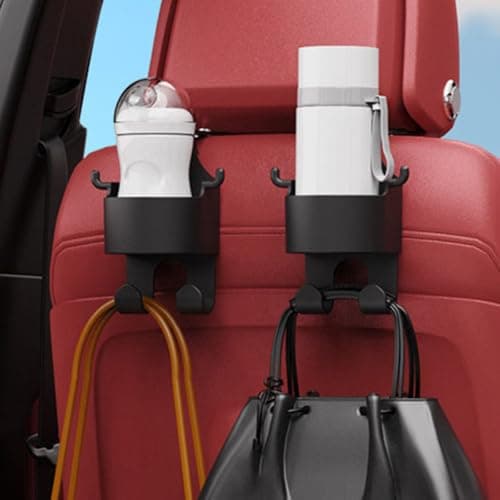 MAGICLULU 2pcs Headrest Cup Holder Back Seat Cup Organizer for Car Travel, Scratch-resistant Abs Material, Convenient Backseat Storage for Drinks and Accessories — view 4