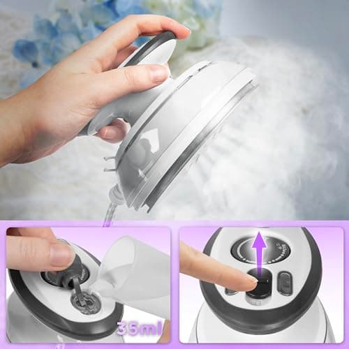 Duronic Travel Iron SI3 WE Mini Irons, 35ml Tank, Steam Iron, 400W Lightweight Portable Ironing, Compact, Variable Heat Settings For Holiday Quilting Patchwork Applique Craft — view 4
