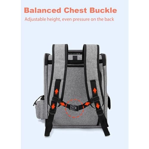 Cat Backpack Carrier, Expandable Cat Rucksack, Super Ventilated Cat Bag,Pet Carrier Backpack for Traveling,Hiking, Camping Up to 18 Lbs Capacity, Multipurpose Pet Carrier for Large Cats — view 3