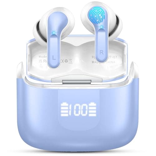 Ordtop Bluetooth 5.4 Earbuds, 6D Stereo Wireless Headphones, 50Hrs Ear Buds