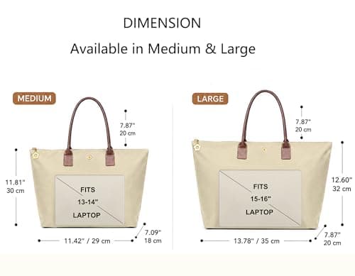 ZhengYue Nylon Tote Bags for Women with Zip Large Foldable Womens Handbags — view 3