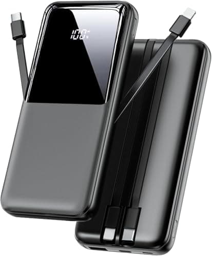 Power Bank Fast Charging, 26800mAh Portable Charger with Built-in Cables