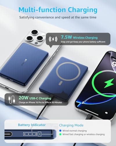 decqle “Air” Power Bank for MagSafe 5000mAh Ultra Slim Battery Charger Case — view 4