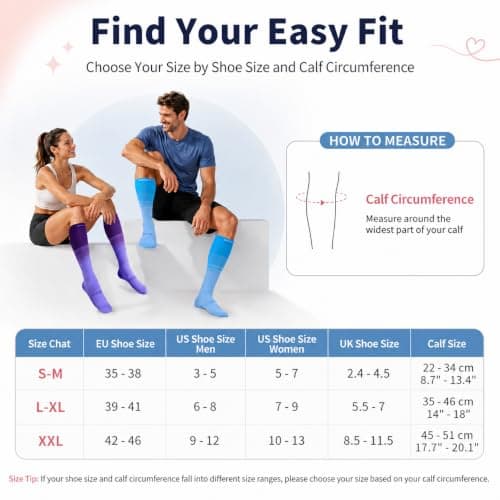 CAMBIVO 7 Pairs Compression Socks for Women & Men, 8-15 mmHg Light Support — view 3
