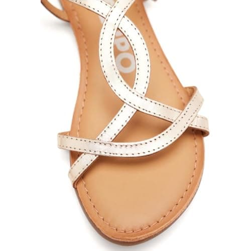 GIOSEPPO lamim Women's White Thin Strap Sandals, gold, 6 UK — view 3