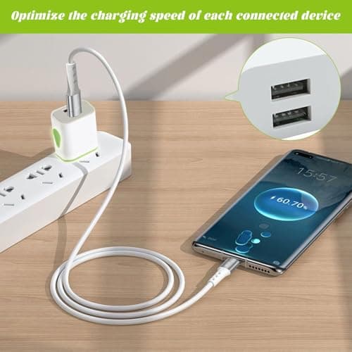 2 PCS UK to USA Plug Adapter with Dual USB Ports,Compact Design UK to US Plug Adaptor (2.1A Fast Charge) for US/Canada/Mexico Travel,Compatible with iPhone/Samsung/Etc — view 4