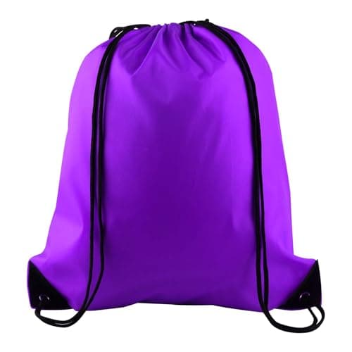 PLULON Purple Drawstring Bags Drawstring Backpack Bulk, String Backpack Cinch Sack Sport Gym Bags for Yoga Traveling Outdoor Sports