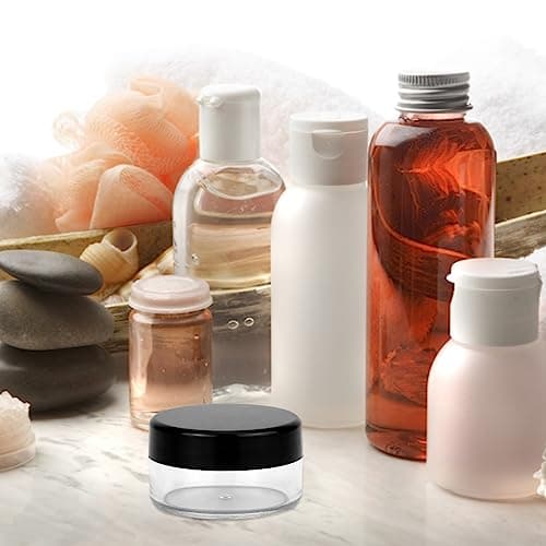 10 PCS Sample Pots for Cosmetics, 10Gram/10ml Jars, Mini Jars With Lids,CosmeticContainers, Empty Small Makeup JarsPlastic BPA Free for Various Cosmetic Products, Samples, and Nail Powder(Black) — view 6