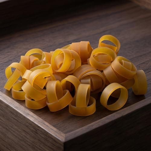 380pcs Wide Yellow Rubber Bands 10cm Thick Rubber Reliable Bundling — view 5