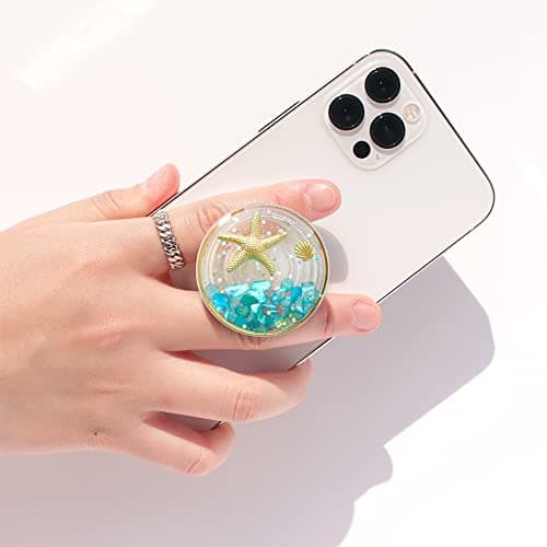 Ocean Style Expandable Collapsible Mobile Phone Grip Stand Holder for Smartphone Tablet Cell Phone Accessory (Turquoise) — view 2